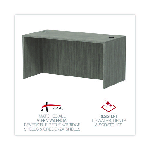 Picture of Alera Valencia Series Straight Front Desk Shell, 59.13" x 29.5" x 29.63", Gray