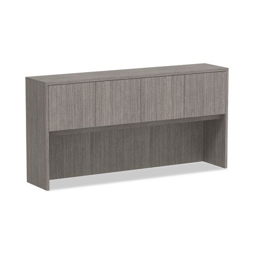 Picture of Alera Valencia Series Hutch with Doors, 4 Compartments, 70.63w x 15d x 35.38h, Gray