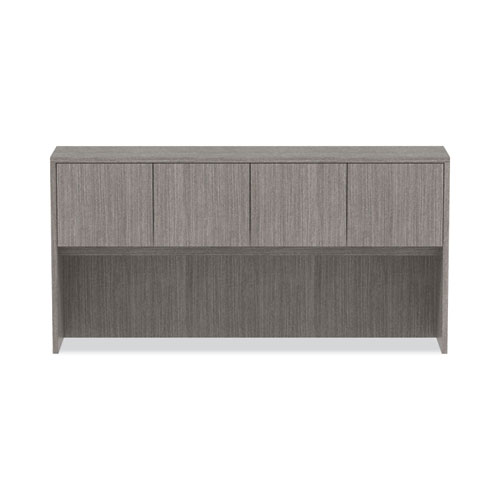 Picture of Alera Valencia Series Hutch with Doors, 4 Compartments, 70.63w x 15d x 35.38h, Gray
