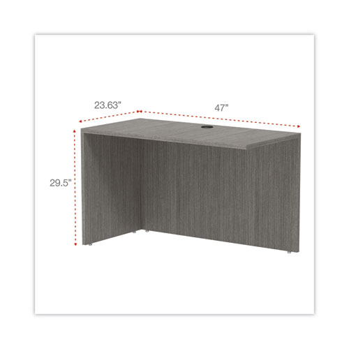 Picture of Alera Valencia Series Reversible Return/Bridge Shell, 47.25w x 23.63d x 29.5h, Gray