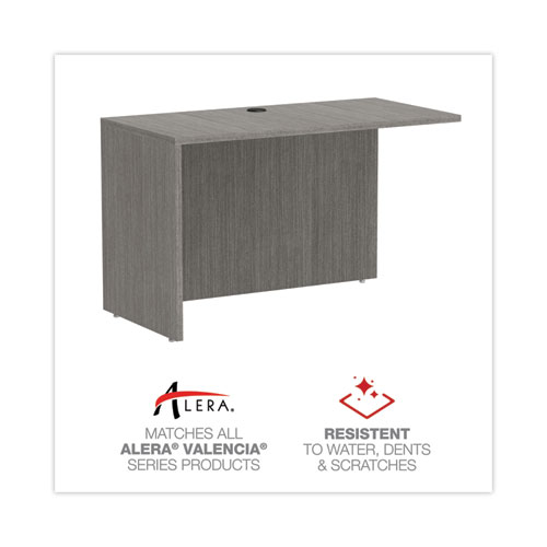 Picture of Alera Valencia Series Reversible Return/Bridge Shell, 47.25w x 23.63d x 29.5h, Gray