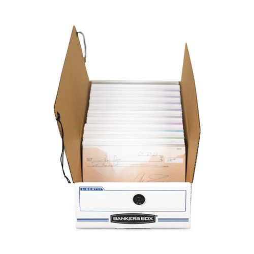 Picture of LIBERTY Check and Form Boxes, 9.25" x 23.75" x 4.25", White/Blue, 12/Carton