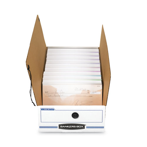 Picture of LIBERTY Check and Form Boxes, 6.25" x 24" x 4.5", White/Blue, 12/Carton