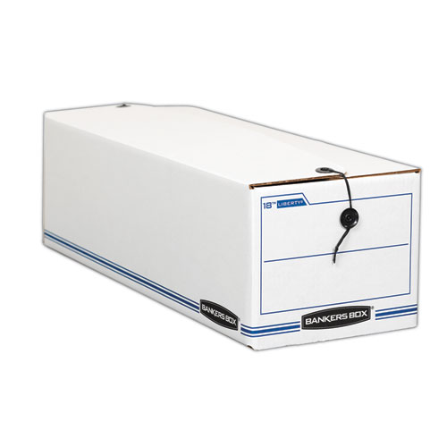 Picture of LIBERTY Check and Form Boxes, 9.75" x 23.75" x 6.25", White/Blue, 12/Carton