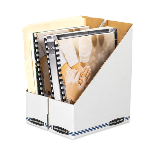 Picture of Stor/File Corrugated Magazine File, 4 x 9.25 x 11.75, White, 12/Carton