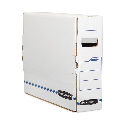 Picture of X-Ray Storage Boxes, 5" x 18.75" x 14.88", White/Blue, 6/Carton