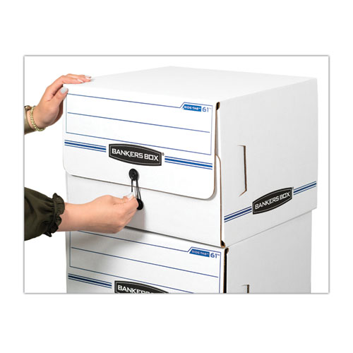 Picture of SIDE-TAB Storage Boxes, Letter Files, White/Blue, 12/Carton