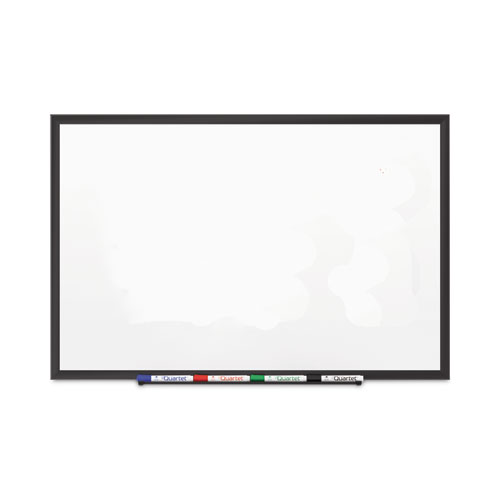 Picture of Classic Series Porcelain Magnetic Dry Erase Board, 72" x 48", White Surface, Black Aluminum Frame