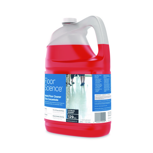 Picture of Floor Science Neutral Floor Cleaner Concentrate, Citrus Scent, 1 gal, 4/Carton