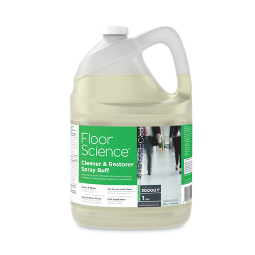 Picture of Floor Science Cleaner/Restorer Spray Buff, Citrus Scent, 1 gal Bottle, 4/Carton