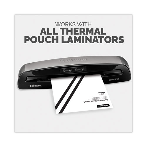 Picture of Laminator Cleaning Sheets, 3 to 10 mil, 8.5" x 11", White, 10/Pack