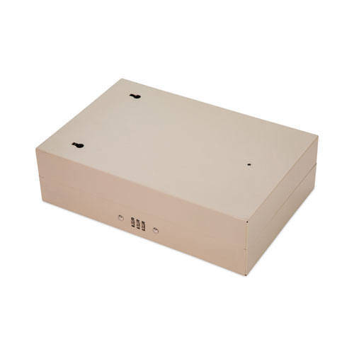 Picture of Combination Lockable Key Cabinet, 28-Key, Metal, Sand, 7.75 x 3.25 x 11.5