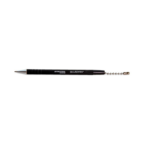 Picture of Replacement Antimicrobial Counter Chain Ballpoint Counter Pen, Medium, 1 mm, Black Ink, Black