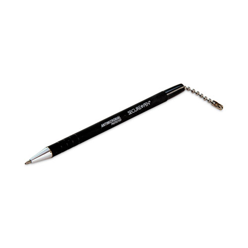 Replacement+Antimicrobial+Counter+Chain+Ballpoint+Counter+Pen%2C+Medium%2C+1+mm%2C+Black+Ink%2C+Black