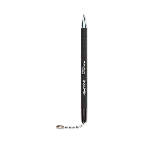 Picture of Replacement Antimicrobial Counter Chain Ballpoint Counter Pen, Medium, 1 mm, Black Ink, Black