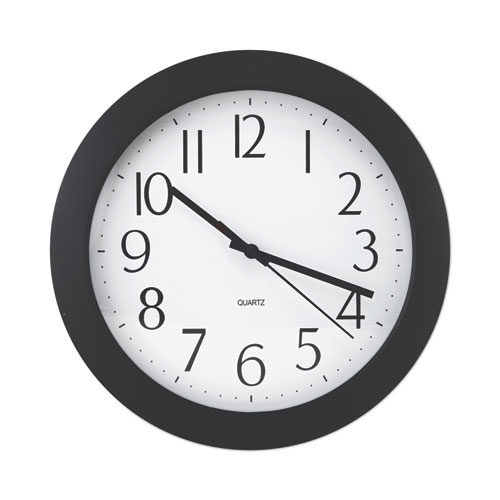 Picture of Whisper Quiet Clock, 12" Overall Diameter, Black Case, 1 AA (sold separately)