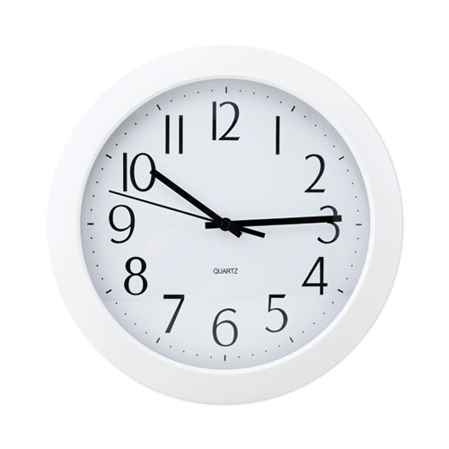 Picture of Whisper Quiet Clock, 12" Overall Diameter, White Case, 1 AA (sold separately)