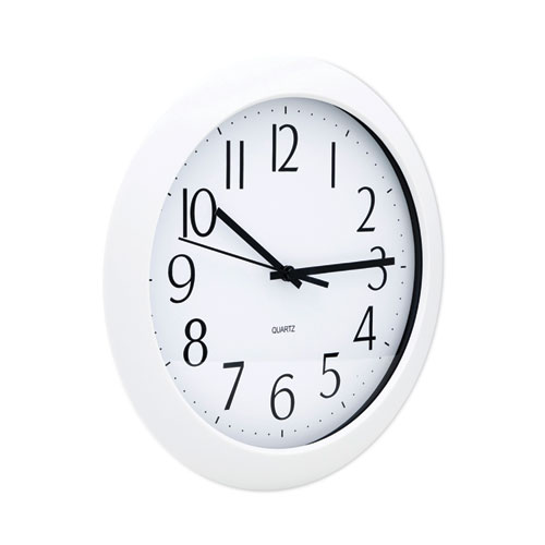 Picture of Whisper Quiet Clock, 12" Overall Diameter, White Case, 1 AA (sold separately)