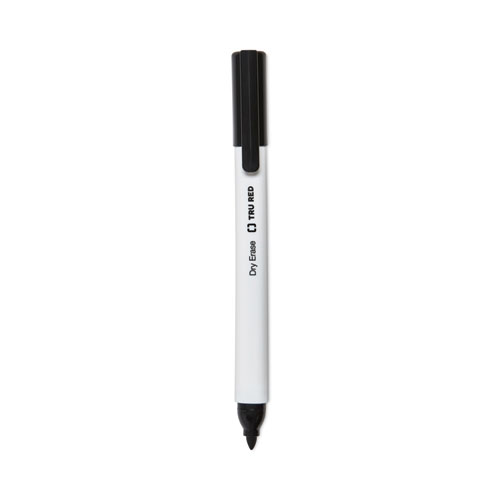 Picture of Dry Erase Marker, Pen-Style, Fine Bullet Tip, Black, 4/Pack