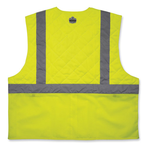 Picture of Chill-Its 6668 Class 2 Hi-Vis Safety Cooling Vest, Polymer, X-Large, Lime