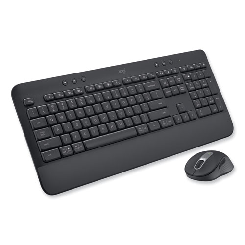 Picture of Signature MK650 Wireless Keyboard and Mouse Combo for Business, 2.4 GHz Frequency/32 ft Wireless Range, Graphite