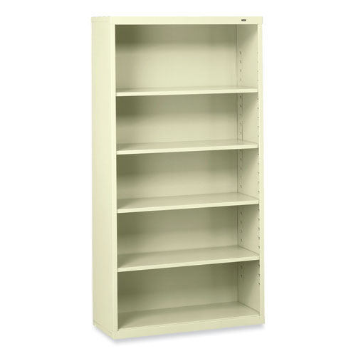 Picture of Metal Bookcase, Five-Shelf, 34.5w x 13.5d x 66h, Putty