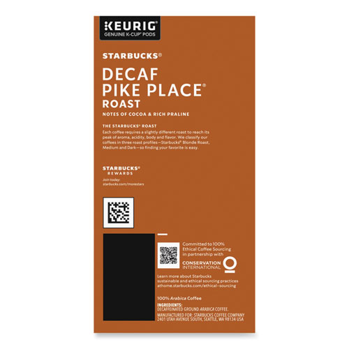 Picture of Pike Place Decaf Coffee K-Cups, 96/Carton