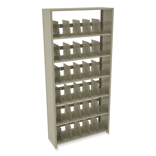 Picture of Snap-Together Steel Six-Shelf Closed Starter Set, 36w x 12d x 76h, Sand