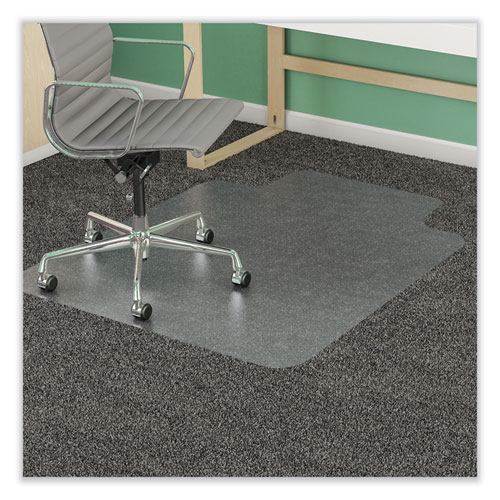 Picture of SuperMat Frequent Use Chair Mat for Medium Pile Carpet, 46 x 60, Wide Lipped, Clear