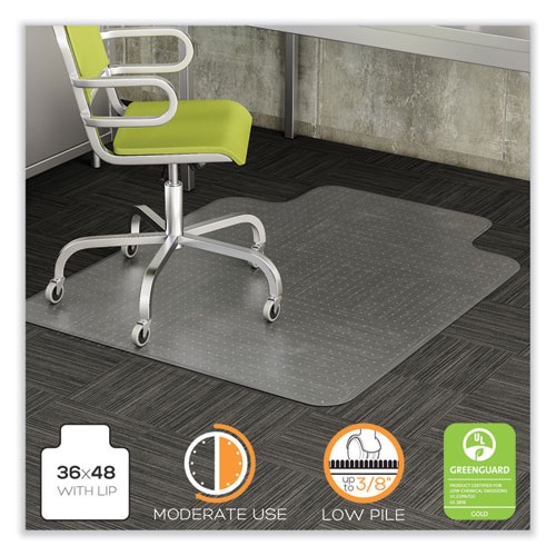 Picture of DuraMat Moderate Use Chair Mat, Low Pile Carpet, Roll, 36 x 48, Lipped, Clear