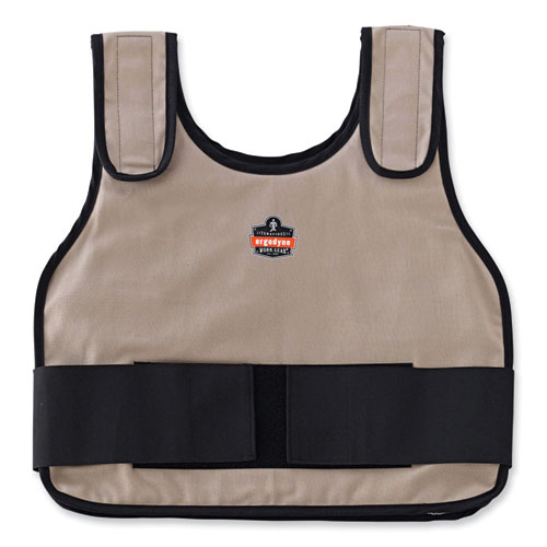 Chill-Its+6235+Standard+Phase+Change+Cooling+Vest%2C+Cotton%2C+Small%2FMedium%2C+Khaki