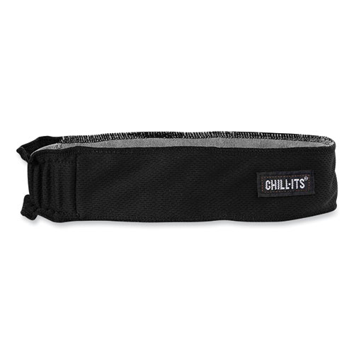 Picture of Chill-Its 6605 High-Performance Terry Cloth Sweatband, Cotton Terry Cloth, One Size Fits Most, Black