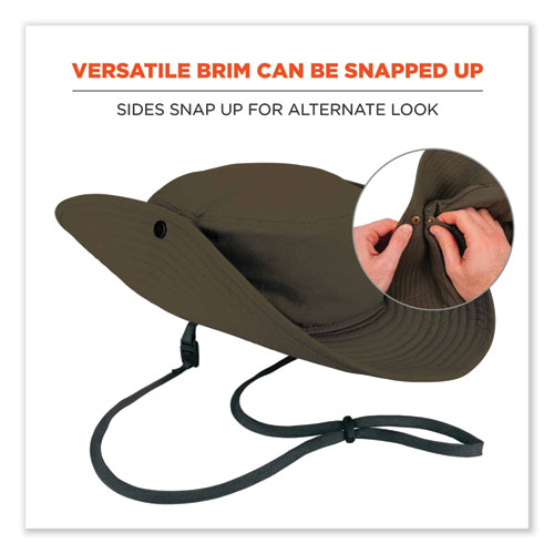 Picture of Chill-Its 8936 Lightweight Mesh Paneling Ranger Hat, Small/Medium, Olive