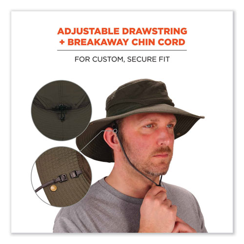Picture of Chill-Its 8936 Lightweight Mesh Paneling Ranger Hat, Large/X-Large, Olive