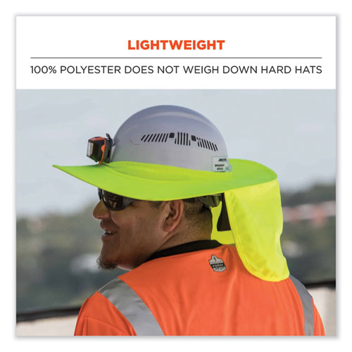 Picture of Chill-Its 6660 Hard Hat Brim + Neck Shade, 19.5 x 9.75, Lime
