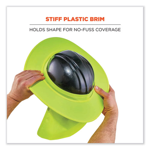 Picture of Chill-Its 6660 Hard Hat Brim + Neck Shade, 19.5 x 9.75, Lime