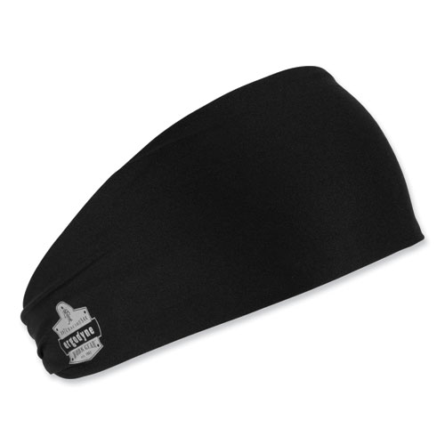 Picture of Chill-Its 6634 Performance Knit Cooling Headband, Polyester/Spandex, One Size Fits Most, Black