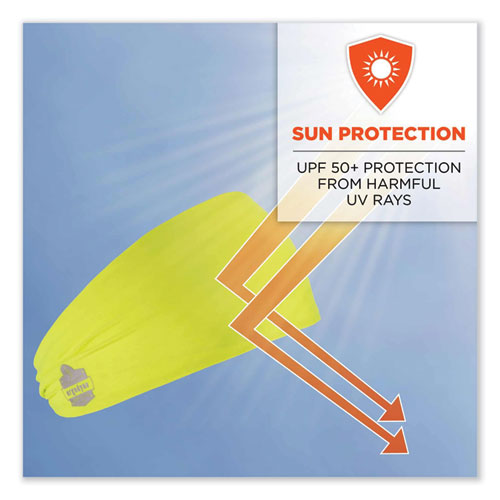 Picture of Chill-Its 6634 Performance Knit Cooling Headband, Polyester/Spandex, One Size Fits Most, Lime