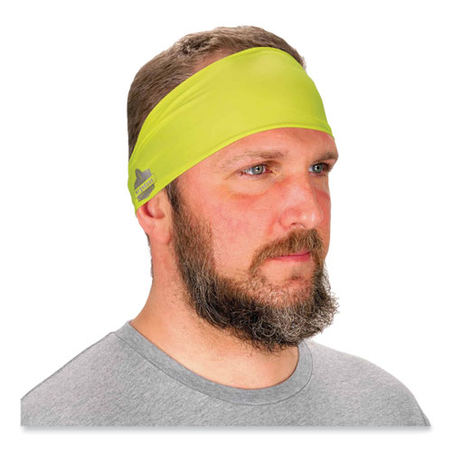 Picture of Chill-Its 6634 Performance Knit Cooling Headband, Polyester/Spandex, One Size Fits Most, Lime