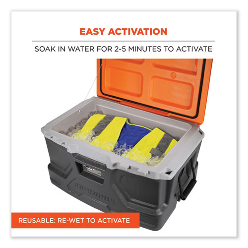 Picture of Chill-Its 6668 Class 2 Hi-Vis Safety Cooling Vest, Polymer, Medium, Lime