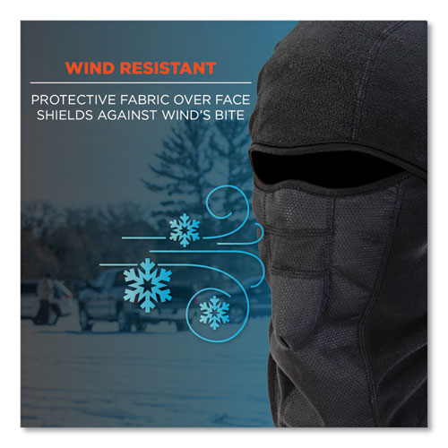 Picture of N-Ferno 6823 Hinged Balaclava Face Mask, Fleece, One Size Fits Most, Black