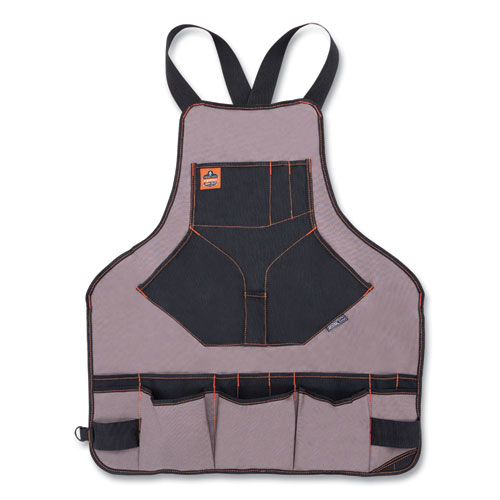 Arsenal+5704+Canvas+Tool+Apron%2C+22+Compartments%2C+25.5+x+28%2C+Canvas%2C+Gray