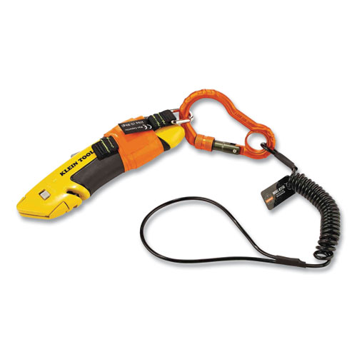 Picture of Squids 3700 Nylon Webbing Tool Tails with D-Rings, 2 lb Max Working Capacity, 3.5" Long, Black, 6/Pack, 10 Packs/Carton