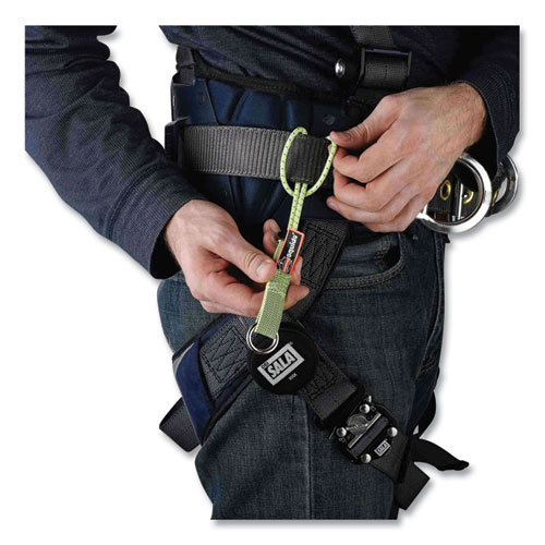 Picture of Squids 3713 Elastic Loop Tool Tails with Swiveling D-Rings, 10 lb Max Working Capacity, 15" Long, 3/Pack, 20 Packs/Carton