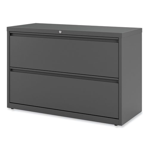 Picture of Lateral File, 2 Legal/Letter-Size File Drawers, Charcoal, 42" x 18.63" x 28"