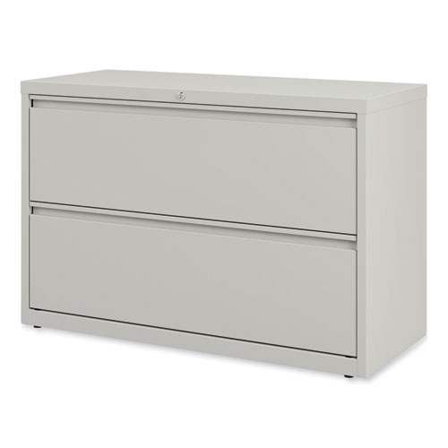 Picture of Lateral File, 2 Legal/Letter-Size File Drawers, Light Gray, 42" x 18.63" x 28"