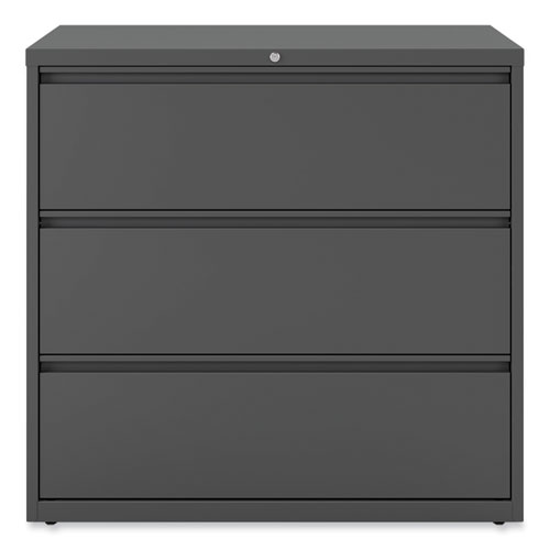 Picture of Lateral File, 3 Legal/Letter/A4/A5-Size File Drawers, Charcoal, 42" x 18.63" x 40.25"