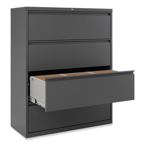 Picture of Lateral File, 4 Legal/Letter/A4/A5-Size File Drawers, Charcoal, 42" x 18.63" x 52.5"