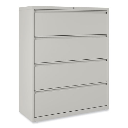 Picture of Lateral File, 4 Legal/Letter-Size File Drawers, Light Gray, 42" x 18.63" x 52.5"