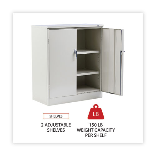 Picture of Assembled 42" High Heavy-Duty Welded Storage Cabinet, Two Adjustable Shelves, 36w x 18d, Putty